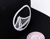 Kappe Mitchell & Ness - Evergreen Black/White Snapback - Golden State Warriors - Black