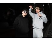 Pullover New Era - Tech Flag Oversized Hoodie - Black / Grey