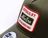 Kappe New Era - Buffalo Patch 9FORTY Trucker - New Olive
