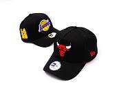 Kappe New Era - NBA Side Patch 9FORTY A-Frame - Chicago Bulls - Black
