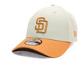 Kappe New Era - MLB World Series Patch 9FORTY - San Diego Padres - Cream / Ochre