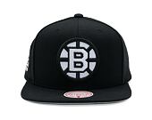 Kappe Mitchell & Ness - Boston Bruins - Evergreen Black White Snapback Vntg - Black