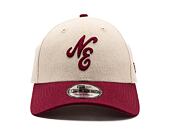 Kappe New Era - Branded Linen 9FORTY - Stone / Cherry