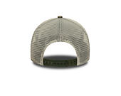 Kappe New Era - Western Oval Patch Foam 9FORTY Trucker - Stone / Woodland Camo