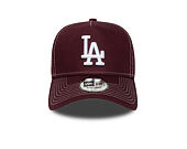 Kappe New Era - MLB Contrast Stitch WS Retro 9FORTY Trucker - LA Dodgers - Burgundy