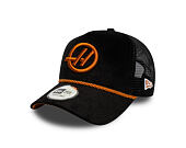 Kappe New Era - F1 Cord 9FORTY Trucker - Haas Formula 1 - Black