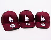 Kinder Kappe New Era - MLB League Essential 9FORTY Trucker - LA Dodgers - Burgundy / White