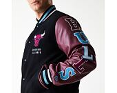 Jacke New Era - NBA Patch Varsity Jacket - Chicago Bulls - Black