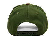 Kappe New Era - MLB Suede Visor 9FORTY A-Frame - LA Dodgers - Rifle Green / Brown