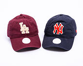 Damen Kappe New Era - MLB Boucle 9TWENTY - LA Dodgers - Burgundy / Cream