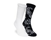 Socken New Era - Paisley Crew Socks 2pk - White / Navy