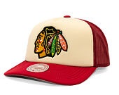 Kappe Mitchell & Ness - NHL Vintage Block Trucker - Chicago Blackhawks - Cream