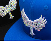 Kappe Reflection Luxury Shine Loud Snapback - Royal Blau / Weiß