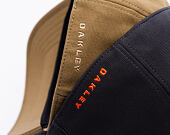 Kappe Oakley - Bark Embossed Hat - Pitch Black/Flame Red