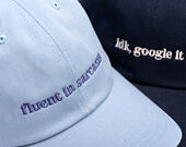 Kappe 8by8 - Dadcap - "fluent in sarcasm" - Baby Blue/Lavender
