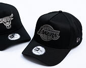 Kappe New Era - NBA Metallic 9FORTY A-Frame - LA Lakers - Black