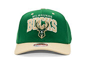 Kappe Mitchell & Ness - NBA Team Arch Snapback - Milwaukee Bucks - Green / Beige