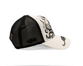 Kappe Ed Hardy - Mono Giant Dragon Twill Front Mesh Trucker - White/Black