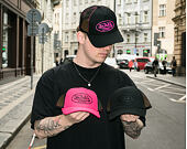Kappe Von Dutch - Trucker - Rubber Logo Black/Electric Pink