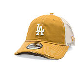 Kappe New Era - MLB Cotton Canvas Trucker 9TWENTY - LA Dodgers - Dusted Ochre