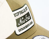 Kappe New Era - Branded Buffalo Patch Linen 9FORTY A-Frame - New Olive