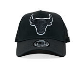 Kappe New Era - NBA Outline 9FORTY A-Frame Trucker - Chicago Bulls - Steel / White