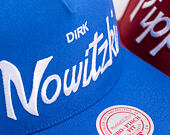 Kappe Mitchell & Ness - Player Script Hwc - NBA - Dallas Mavericks - Dirk Nowitzki - Blue