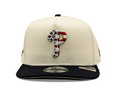 Kappe New Era - MLB "American Flag" 9FIFTY - Philadelphia Phillies - Chrome White