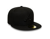 Kappe New Era - MLB Black on Black 59FIFTY - Atlanta Braves - Black