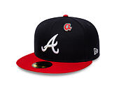 Kappe New Era - MLB IMAGE DROP Cooperstown Icon 59FIFTY - Atlanta Braves - Navy / Scarlet