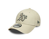 Kappe New Era - MLB Team Outline 9FORTY - Oakland Athletics - Stone / Cilantro Green