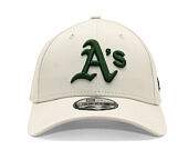 Kappe New Era - MLB League Essential 9FORTY - Oakland Athletics - Stone / Dark Green