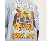 T-Shirt New Era - Branded Block Party Graphic Oversized Tee - Sky Blue