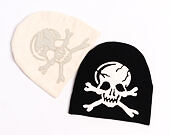 Mütze Ed Hardy - Unisex Skull Vegan Leather Applique Beanie - Black