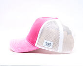 Damen Kappe Von Dutch - Baseball - Velvet Rhinestone Logo - White / Pink