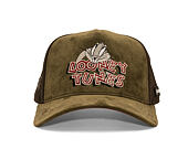 Kappe Capslab - Looney Tunes Trucker - Bugs Bunny Logo Peek Suede - Olive / Brown