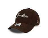 Damen Kappe New Era - MLB Cord Script 9TWENTY - NY Yankees - Chestnut Brown / Stone