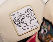 Kappe Capslab - Tom & Jerry Trucker - Tom Line Art Suede Visor - Off White / Black