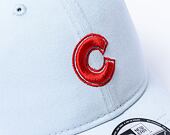 Kappe New Era - 9FORTY Summer Washed - Chicago Cubs - Pastel Blue / Scarlet