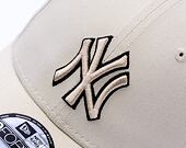 Kappe New Era - MLB Team Outline 9FORTY - NY Yankees - Stone / Black