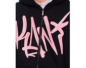 Pullover Karl Kani - Woven Signature Kani Os Zip Hoodie - black/rose