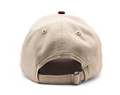 Kappe New Era - Branded Linen 9FORTY - Stone / Cherry
