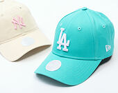 Damen Kappe New Era - MLB League Essential 9FORTY - LA Dodgers - Teal / White