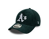 Kappe New Era - MLB Cord 9FORTY M-CROWN - Oakland Athletics - Dark Green