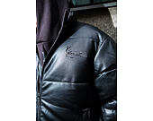Jacke Karl Kani - Metal Signature Pu Leather Puffer Jacket - Black