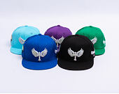 Kappe Reflection Luxury Shine Loud Snapback - Baby Pink / Weiß