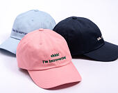 Kappe 8by8 - Dadcap - "shhh! I'm introverting" - Baby Pink/Green