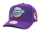 Kappe Mitchell & Ness - Utah Jazz - Double Clutch Pro Snapback Hwc - Purple