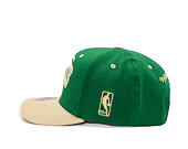 Kappe Mitchell & Ness - NBA Team Arch Snapback - Milwaukee Bucks - Green / Beige
