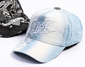Kappe Ed Hardy - Crawling Dragon Wash Denim 5 Panel Cap - Bleach